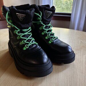 Guess USA - Black Combat Boots - Vaney - Size 6.5 - Like New